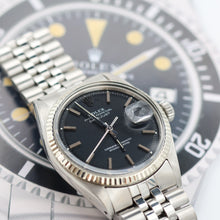 Bild in Galerie-Viewer laden, Rolex Datejust Ref. 1601 - Weißgoldwelle - Schwarzes Zifferblatt (V II) - Jubiläumsarmband
