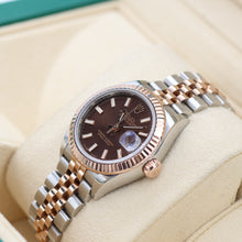 Załaduj obraz do przeglądarki galerii, Rolex Lady Datejust ref. 279171 - Chocolate Dial - Jubilee - Full Set
