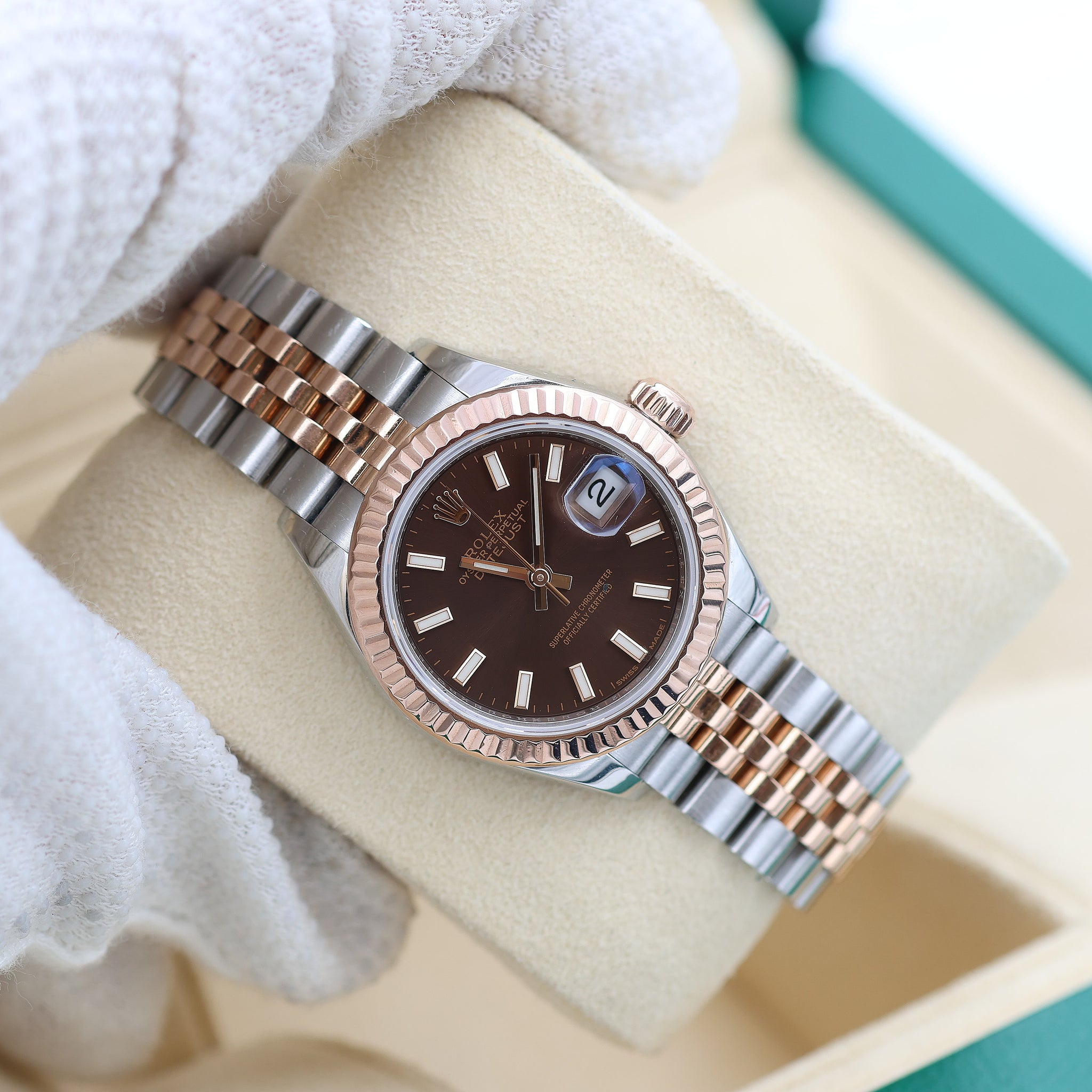 Rolex Lady Datejust ref. 279171 - Chocolate Dial - Jubilee - Full