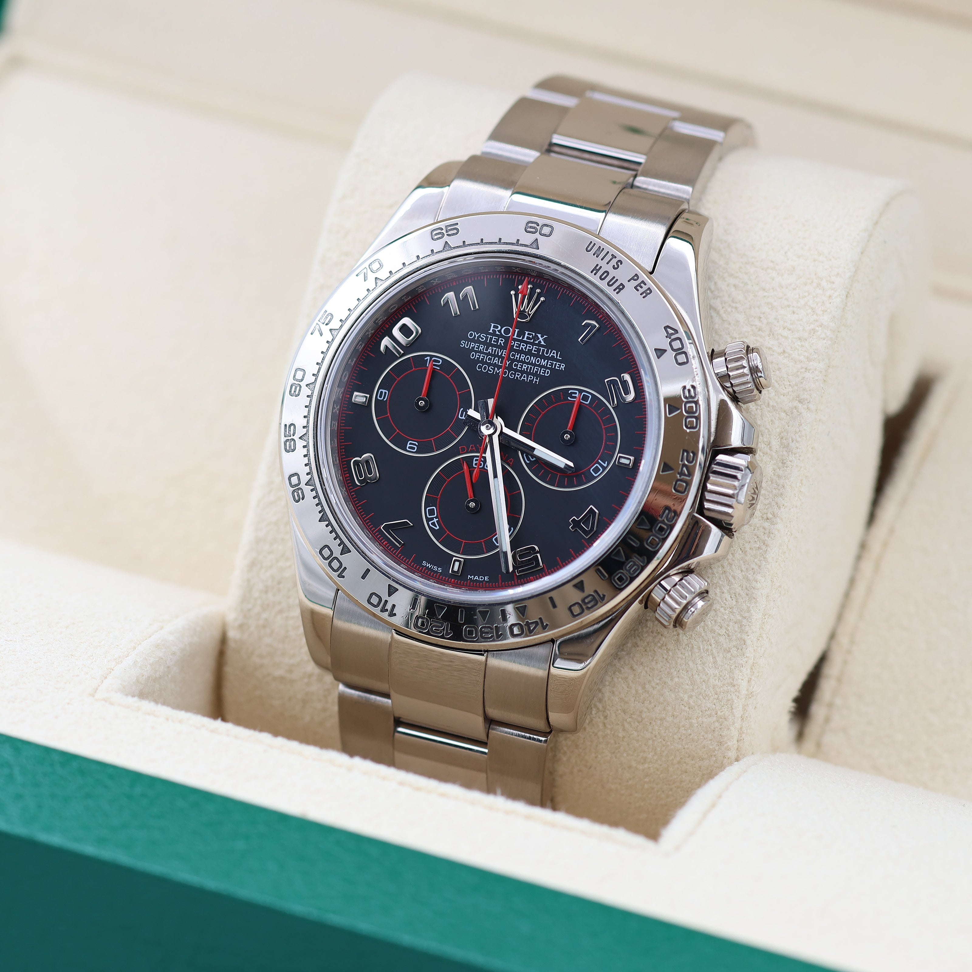 Rolex Daytona ref. 116509 - Black Racing with red hands Dial - Full Se ...