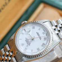 Załaduj obraz do przeglądarki galerii, Rolex Datejust ref. 16030 - Jubilee Bracelet - White Roman Dial
