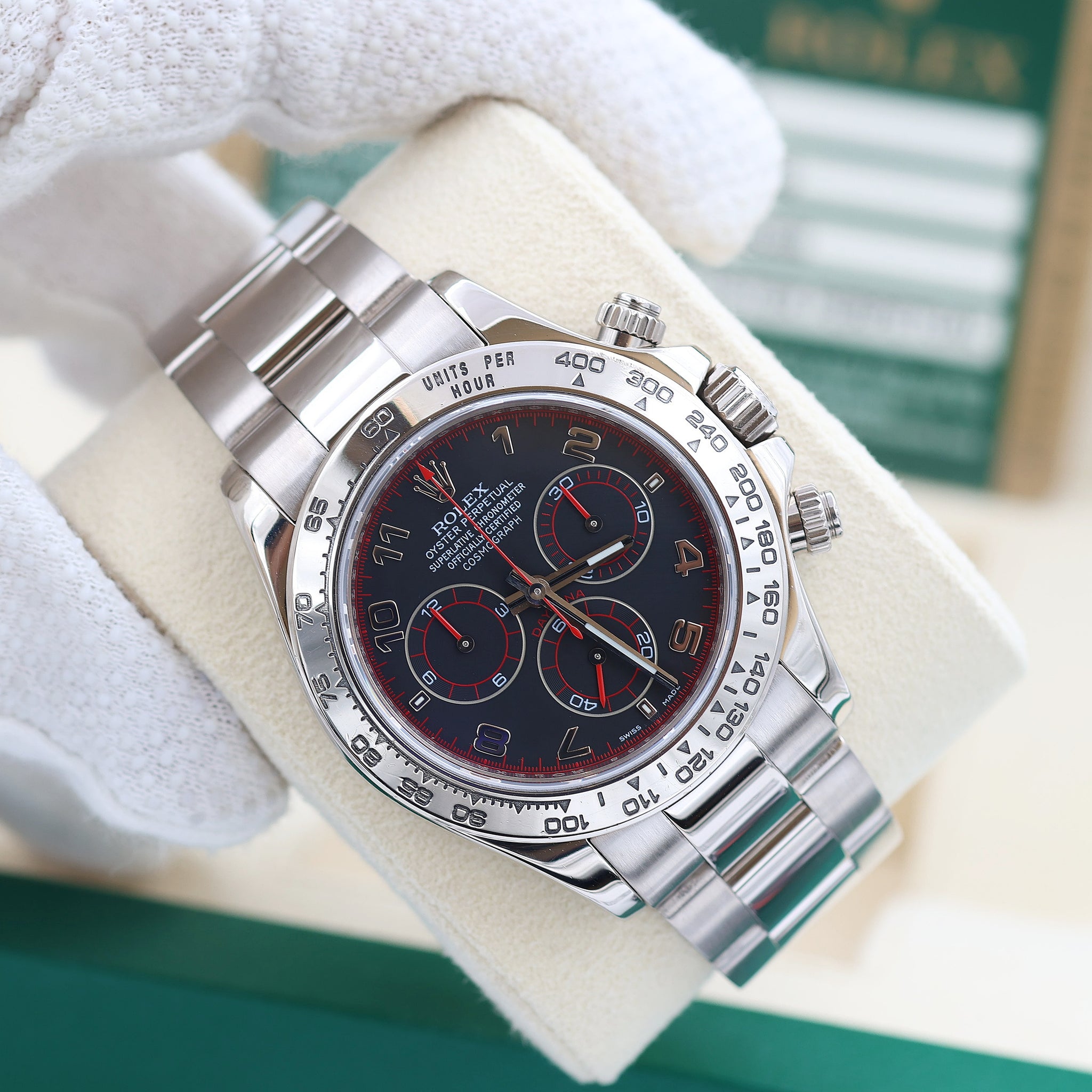 116509 Racing Rolex Daytona ref. 116509 - Black Racing with red hands Dial - Full Se ...