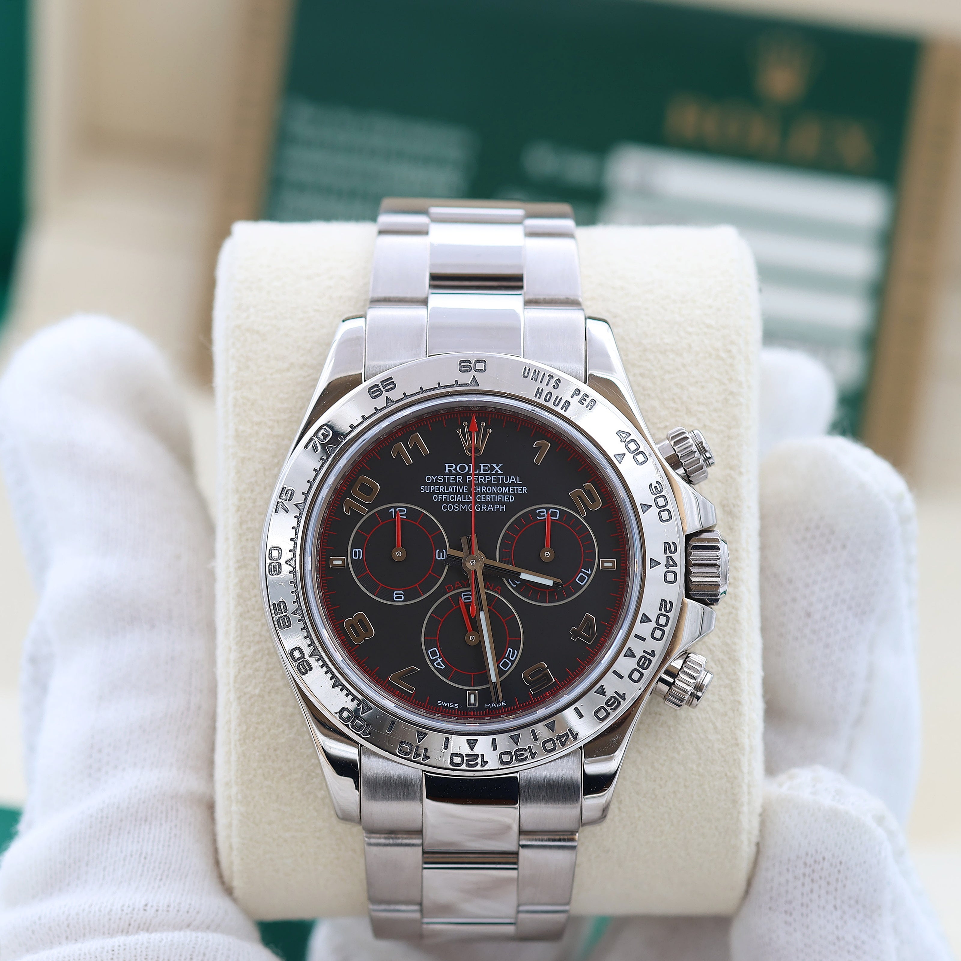 Rolex Daytona ref. 116509 - Black Racing with red hands Dial - Full Set