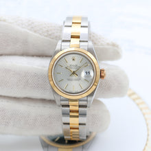 Załaduj obraz do przeglądarki galerii, Rolex Datejust Lady ref. 69163 Steel/Gold - Oyster Bracelet - Silver with Golden Index Dial
