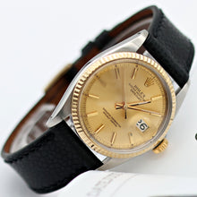Load image into Gallery viewer, Rolex Datejust ref. 1601 - Steel/Yellow Gold - Champagne Dial  - Leather strap
