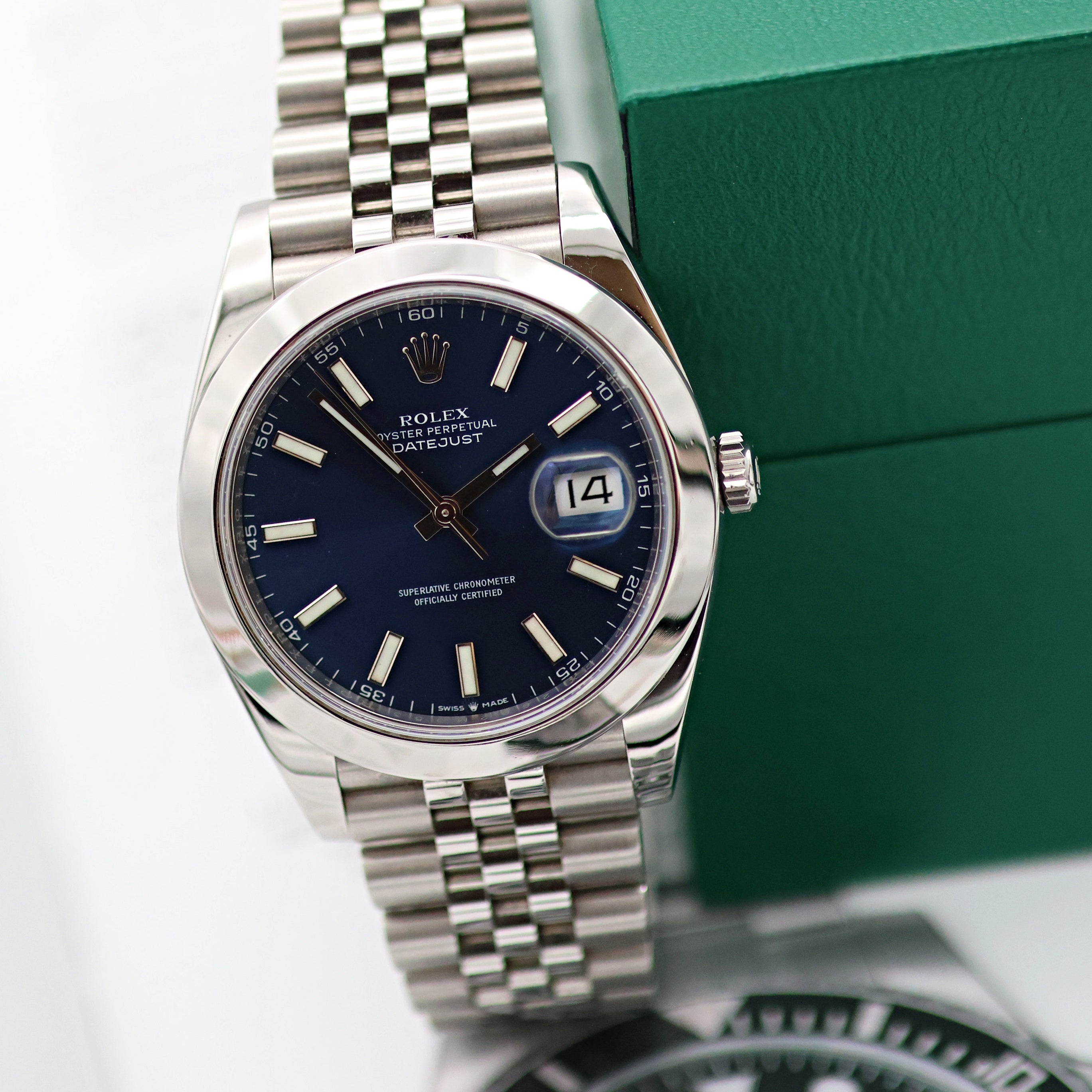 Rolex Datejust ref. 126300 Blue Dial Jubilee bracelet - Full Set
