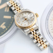 Załaduj obraz do przeglądarki galerii, Rolex Datejust Lady ref. 69173 Steel/Gold - Silver Diamonds Dial - Jubilee Bracelet
