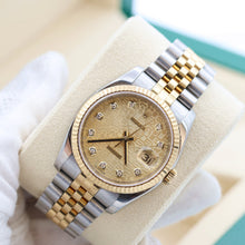 Load image into Gallery viewer, Rolex Datejust ref. 116233 Computer Champagne Diamonds Dial - Full Set
