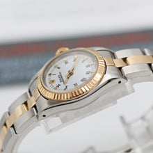 Charger l'image dans la galerie, Rolex Oyster perpetual ref. 67193 White Roman dial Oyster bracelet
