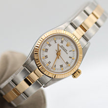 Charger l'image dans la galerie, Rolex Oyster perpetual ref. 67193 White Roman dial Oyster bracelet
