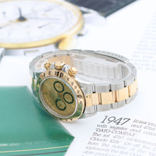 Załaduj obraz do przeglądarki galerii, Rolex Daytona ref. 16523 Steel and Gold Champagne Dial Oyster Bracelet - Full Set
