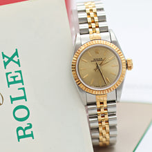 Charger l'image dans la galerie, Rolex Oyster Perpetual Lady 67193 - Champagne Dial - Jubilee - Full Set
