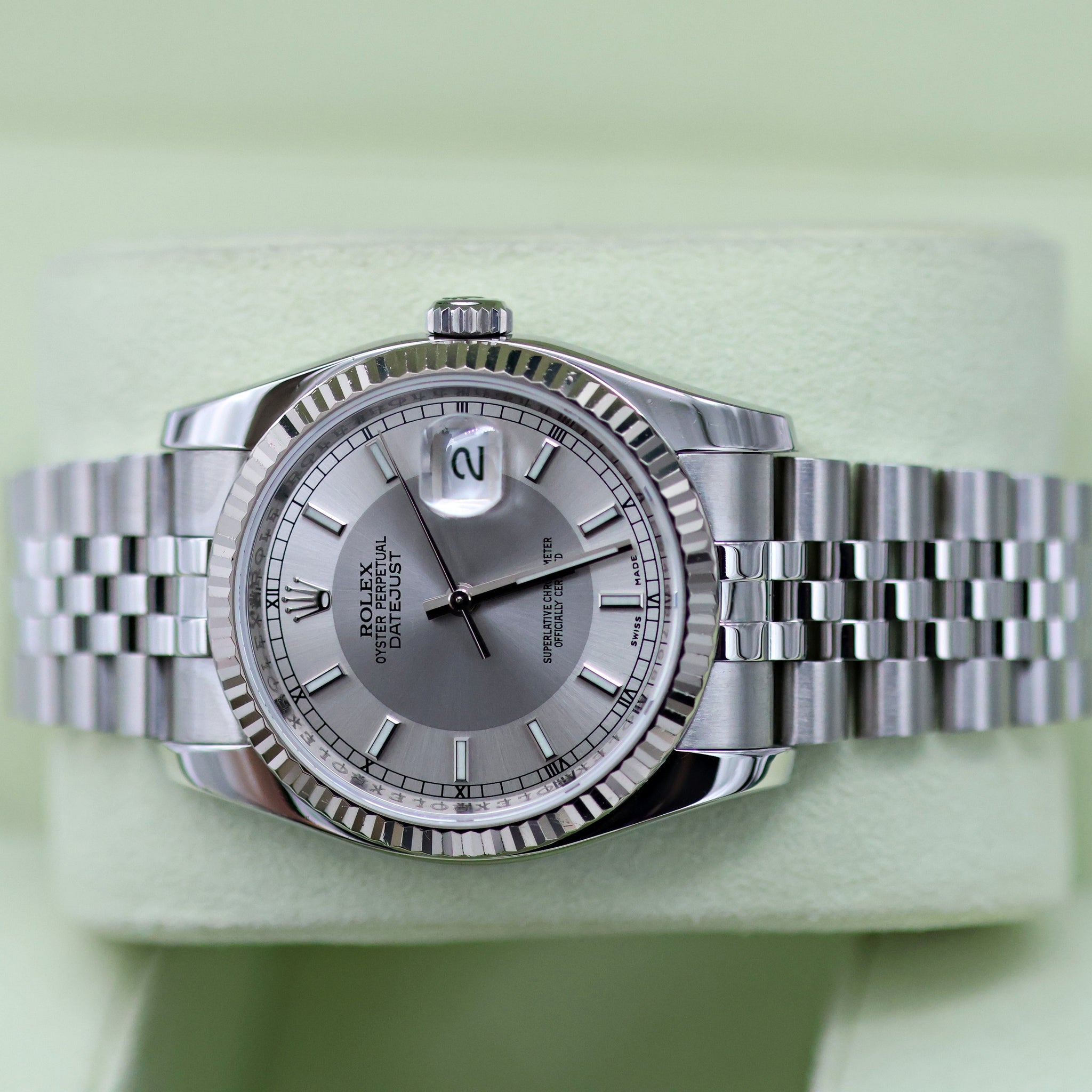 Buy Watch Rolex Datejust ref. 116234 Tuxedo Silver / Grey Dial