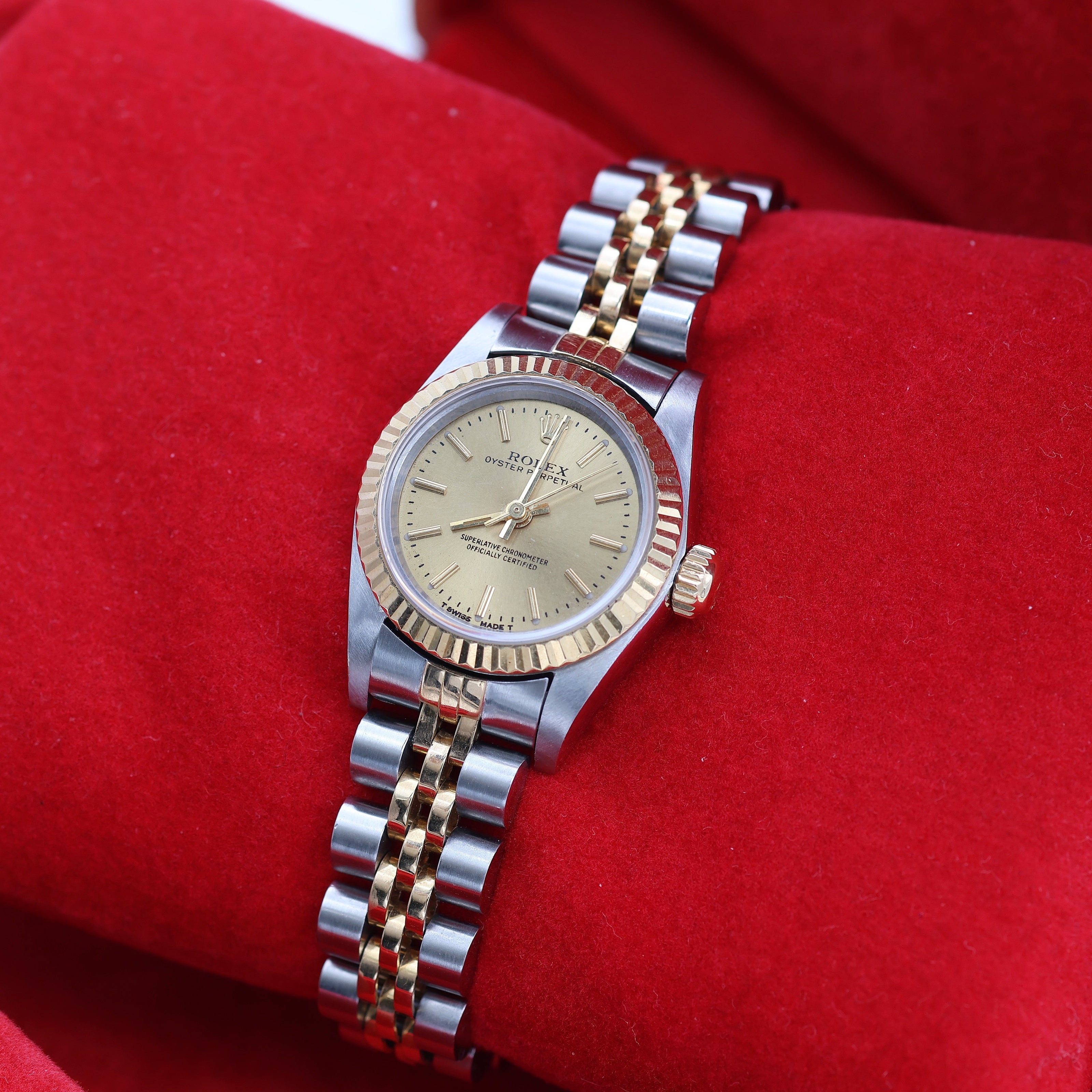 Rolex Oyster Perpetual 67193 Lady Steel and Gold - Champagne Dial Jubilee