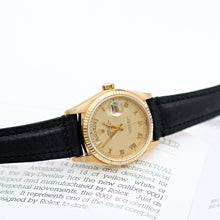 Załaduj obraz do przeglądarki galerii, Rolex Day-Date ref. 18038 Creamy Roman Dial - Leather strap
