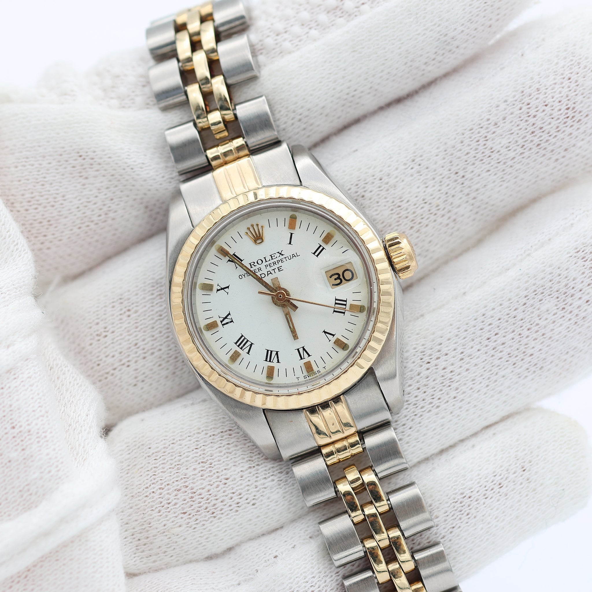 Rolex Lady-Datejust ref. 6917 Steel and Gold White Roman Dial