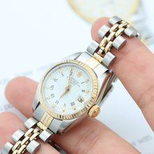 Załaduj obraz do przeglądarki galerii, Rolex Lady-Datejust ref. 6917 Steel and Gold White Roman Dial Jubilee Bracelet
