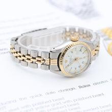 Załaduj obraz do przeglądarki galerii, Rolex Lady-Datejust ref. 6917 Steel and Gold White Roman Dial Jubilee Bracelet
