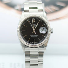 Carica l'immagine nel visualizzatore di Gallery, ON SALE: Rolex Datejust 36 ref. 16234 Black (Circle) Dial - Oyster Bracelet
