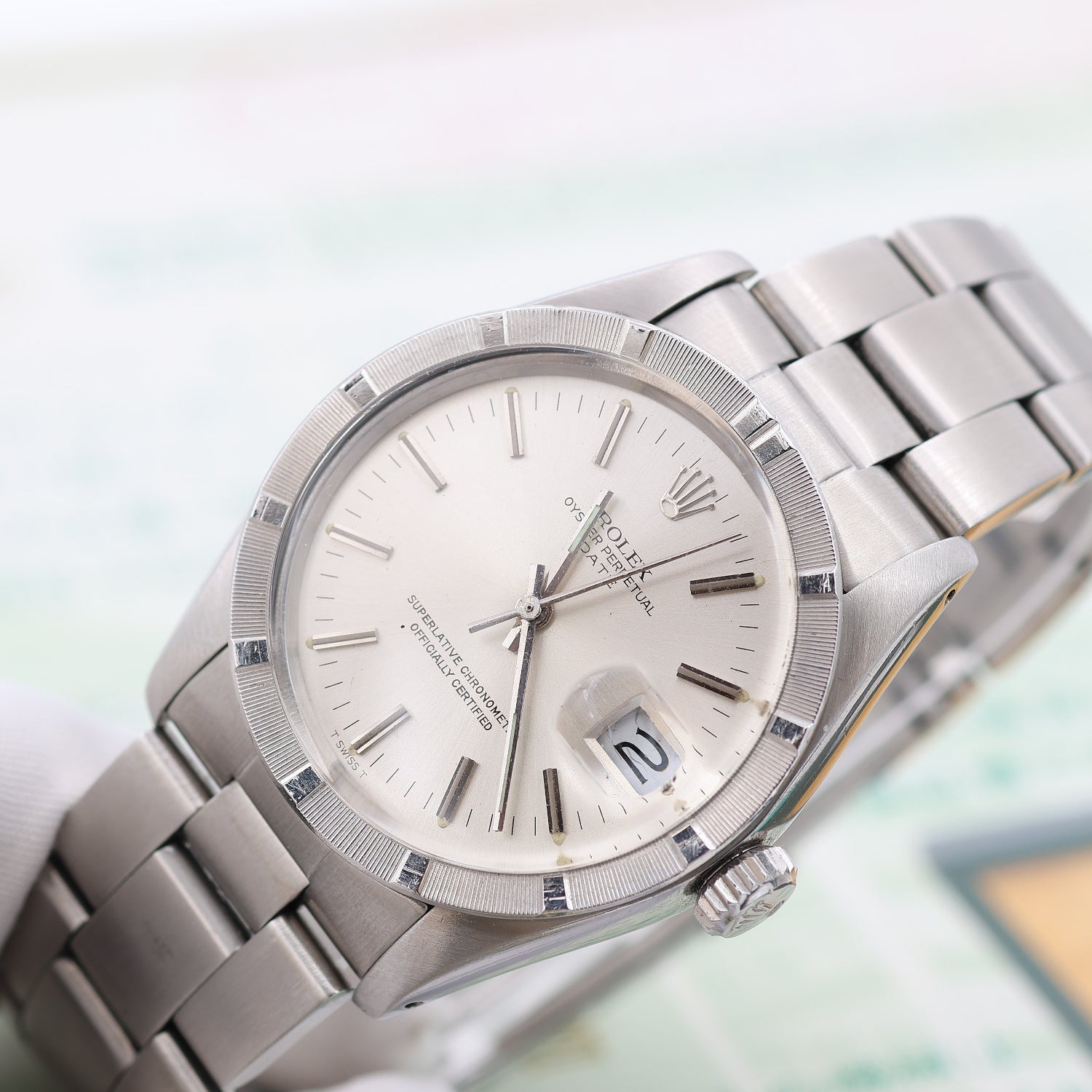 Rolex Oyster Perpetual Date ref. 1501 - Silver Dial (V2) - Oyster bracelet