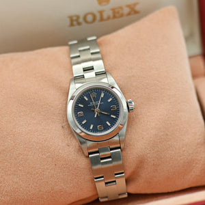 Rolex Oyster Perpetual ref. 67180 - Blue 3-6-9 Dial - Oyster Bracelet - Full Set