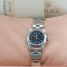 Charger l'image dans la galerie, Rolex Oyster Perpetual ref. 67180 - Blue 3-6-9 Dial - Oyster Bracelet - Full Set
