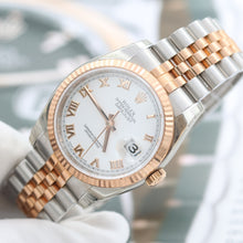 Załaduj obraz do przeglądarki galerii, ON SALE: Rolex Datejust 36 ref. 116231 White Roman Dial - Steel/Rose Gold Jubilee - Full Set
