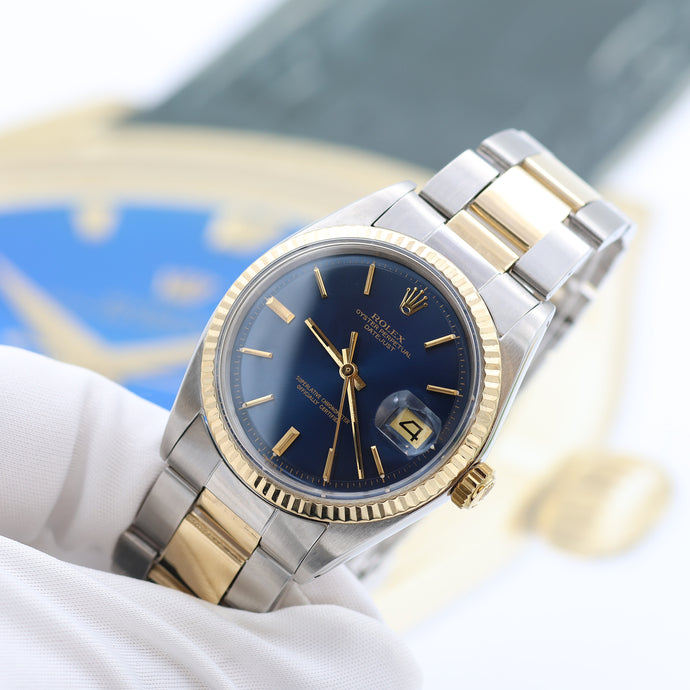 Rolex Datejust ref. 1601 Steel/Gold Bezel - Blue Dial - Oyster bracelet