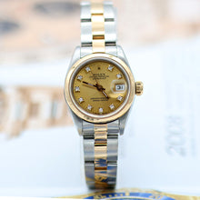 Load image into Gallery viewer, Rolex Datejust Lady ref. 69163 - Oyster Bracelet - Champagne Diamonds Dial - Full Set
