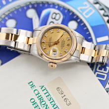 Load image into Gallery viewer, Rolex Datejust Lady ref. 69163 - Oyster Bracelet - Champagne Diamonds Dial - Full Set
