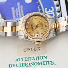 Load image into Gallery viewer, Rolex Datejust Lady ref. 69163 - Oyster Bracelet - Champagne Diamonds Dial - Full Set
