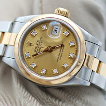 Load image into Gallery viewer, Rolex Datejust Lady ref. 69163 - Oyster Bracelet - Champagne Diamonds Dial - Full Set
