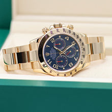 Carica l'immagine nel visualizzatore di Gallery, Rolex Daytona ref. 116528 - 18K Yellow Gold Blue Racing dial - Full Set
