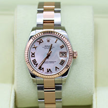 Bild in Galerie-Viewer laden, Rolex Datejust 31 ref. 178271 Silver Roman MOP Dial - Oyster - Full Set
