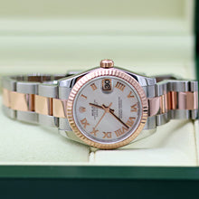 Bild in Galerie-Viewer laden, Rolex Datejust 31 ref. 178271 Silver Roman MOP Dial - Oyster - Full Set

