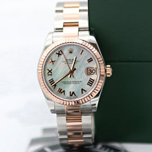 Bild in Galerie-Viewer laden, Rolex Datejust 31 ref. 178271 Silver Roman MOP Dial - Oyster - Full Set
