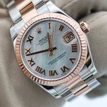 Bild in Galerie-Viewer laden, Rolex Datejust 31 ref. 178271 Silver Roman MOP Dial - Oyster - Full Set

