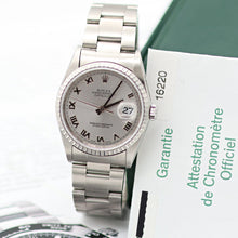 Carica l'immagine nel visualizzatore di Gallery, Rolex Datejust ref. 16220 Grey Roman Dial Oyster Bracelet - Full Set
