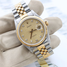 Charger l&#39;image dans la galerie, Datejust ref. 16233 - Champagne Computer Diamonds (Big) Dial Jubilee Bracelet - Full Set
