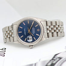 Carica l'immagine nel visualizzatore di Gallery, Rolex ref. 16220 Blue Dial Jubilee Bracelet - Full Set
