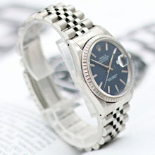 Carica l'immagine nel visualizzatore di Gallery, Rolex ref. 16220 Blue Dial Jubilee Bracelet - Full Set
