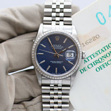 Carica l'immagine nel visualizzatore di Gallery, Rolex ref. 16220 Blue Dial Jubilee Bracelet - Full Set
