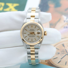 Carica l'immagine nel visualizzatore di Gallery, Rolex Datejust Lady ref. 69163 Steel/Gold - Oyster Bracelet - Silver with Golden Index Dial
