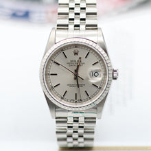 Load image into Gallery viewer, Rolex Datejust 36 ref. 16220 Silver Dial (Circle hours dial) - Jubilee - Full Set
