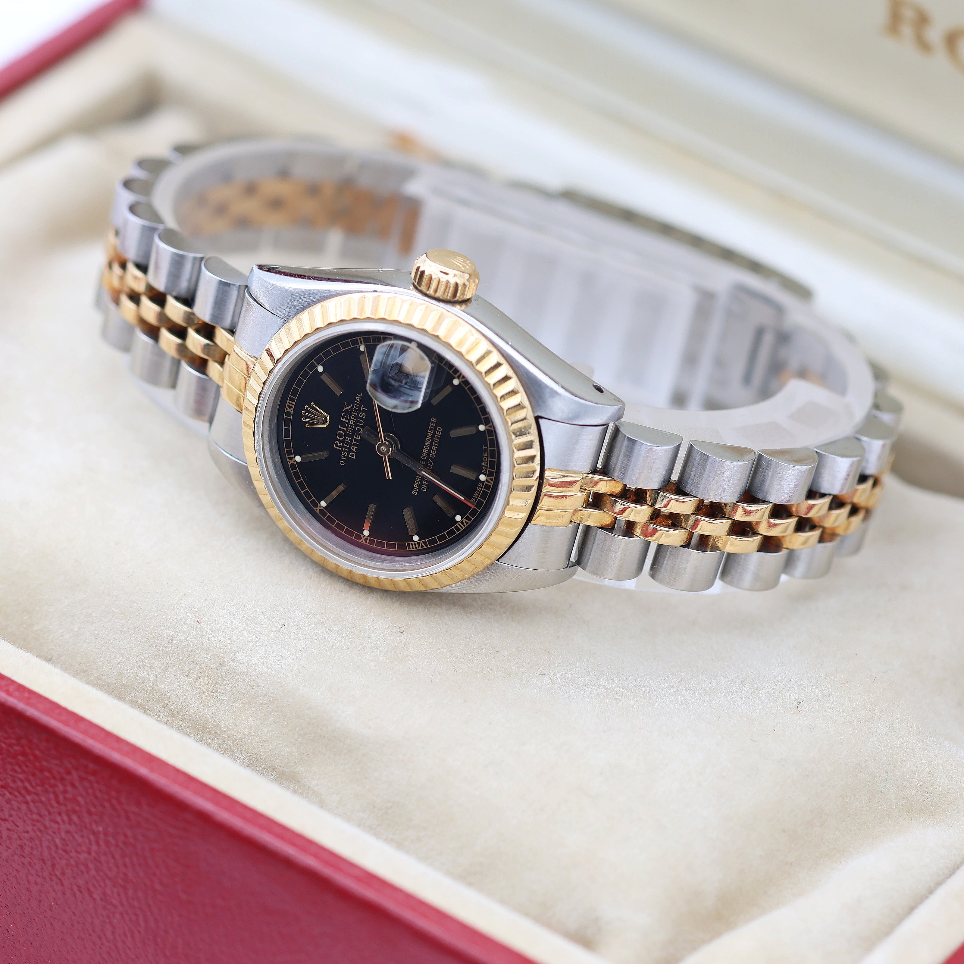 Rolex Datejust Lady ref. 69173 - Black Circle Dial - Jubilee Bracelet