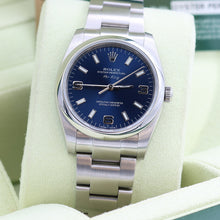 Załaduj obraz do przeglądarki galerii, Rolex Oyster Perpetual Airking ref. 114200 Dial Blue 3-6-9 - Full Set
