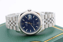 Load image into Gallery viewer, Rolex Datejust ref. 116234 Blue Soleil Circle Hours Dial - Jubilee - Full Set
