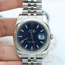 Load image into Gallery viewer, Rolex Datejust ref. 116234 Blue Soleil Circle Hours Dial - Jubilee - Full Set
