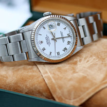 Cargar imagen en el visor de la galería, Rolex Datejust 36 ref. 16234 White Roman Dial - Oyster Bracelet
