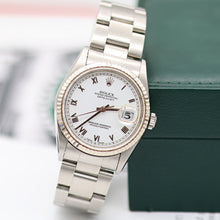 Cargar imagen en el visor de la galería, Rolex Datejust 36 ref. 16234 White Roman Dial - Oyster Bracelet
